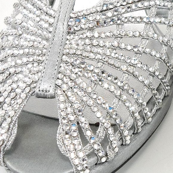 NIB$965 Stuart Weitzman Bridal Collection WeaveMe Swarovski Crystals Sandals 8 - Picture 5 of 16